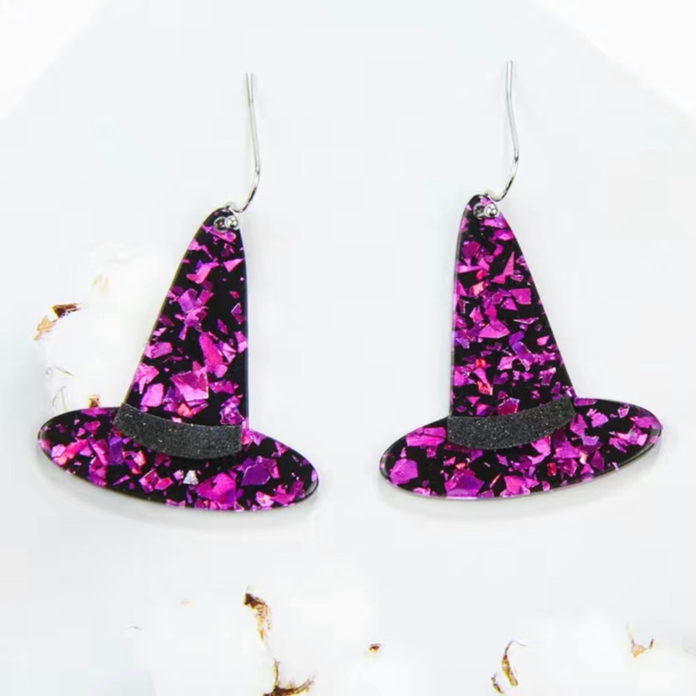 Sparkly Witch Hat Earrings 🧙‍♀️